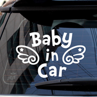 [제제데코]baby in car_작은별 천사날개